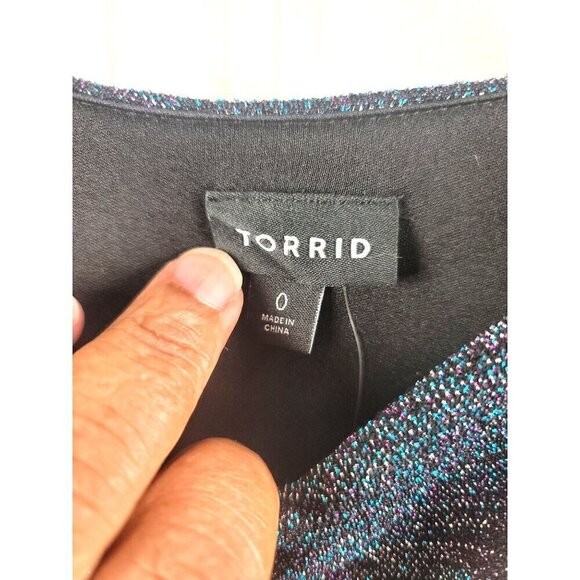 NEW Torrid Women's Sparkly Shimmers Knit Sleeveless A-Line Pleated Dress Size L - Picture 9 of 10